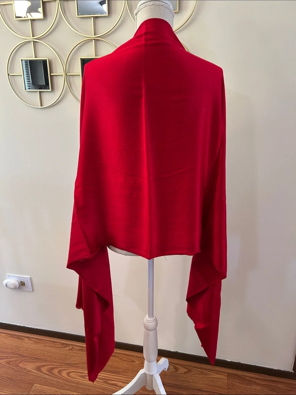 Vince Camuto Vibrant Red Wrap Scarf / shawl, viscose size 80”x 26”